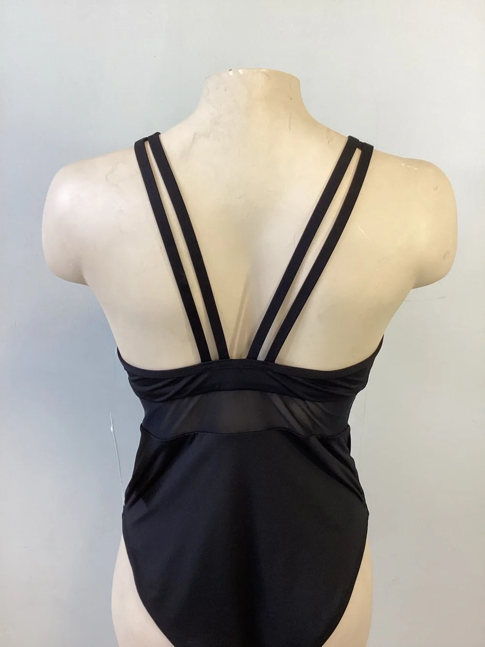 Nike Black Mesh-Panel Women's One-Piece Swimsuit